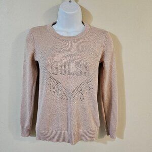 Guess Women's Long Sleeve Rhinestone Knit Sweater - Size 14